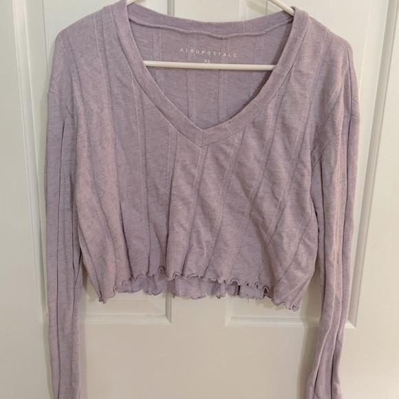 Aeropostale Sweaters - Aero Light Purple V Neck Sweater Size XS